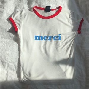 Merci Ringer Short Sleeve Tee